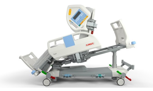 Advanced Paediatric Patient Bed for HDU with mattress with integrated weighing scale	