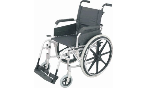 Rigid Wheel Chair With Cushioned Seat & Back